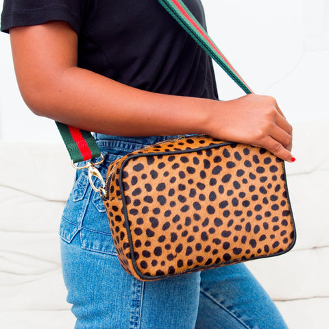 Leopard Animal Pattern Crossbody with Adjustable Straps