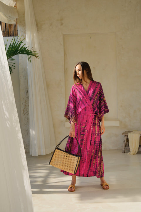 Beach Geometric Handmade Rattan Tote with Leather Trim