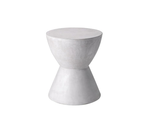 Sunpan Logan Curved Drum End Table for Contemporary Spaces