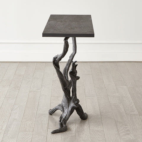 Studio A Nature-Driven Modernist Organic Marble Metal Console - 48 W