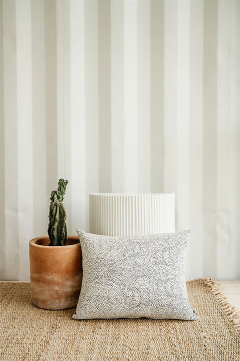 Minimalist Contemporary Graphic Accent Pillow with Zipper