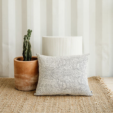 Monochromatic Contemporary Graphic Accent Throw Pillow