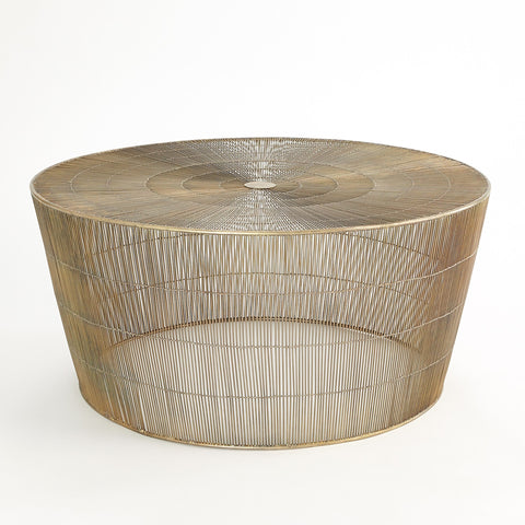 Studio A Timeless Minimalist Round Drum Coffee Table