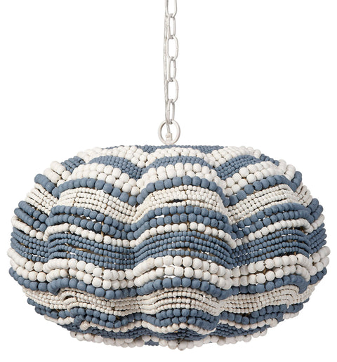 Accent Clamshell Art Glass Bohemian Chandelier