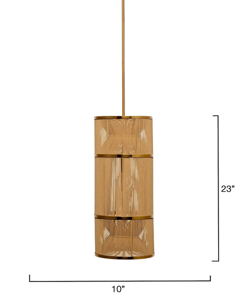 Congruent Coastal Pendant Light with Handcrafted Cylinder Design