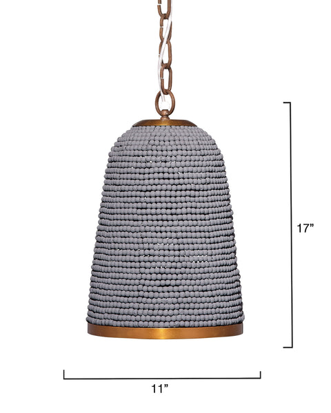 Bohemian Creekside Bell Pendant Light with Beads