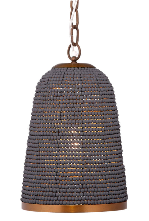 Bohemian Creekside Bell Pendant Light with Beads