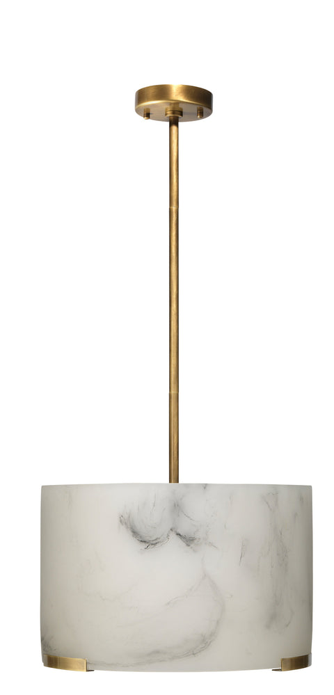 Elancourt Ambient Modern Antique Brass Drum Pendant Light