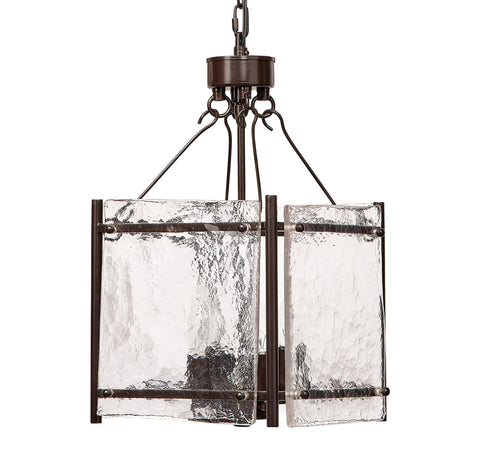 Glenn Ambient Modern Beveled Art Glass Chandelier
