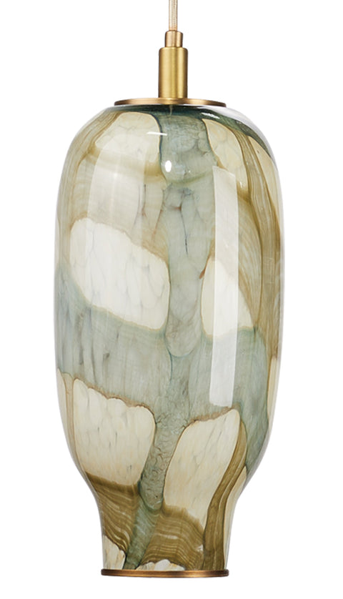 Helen Organic Art Glass Handcrafted Pendant Light