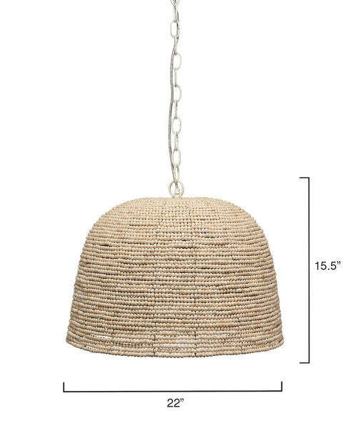 Accent Coastal Bohemian Pendant Light with Beads Ceiling Light