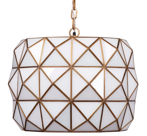 Accent Art Deco Handcrafted Hexagon Pendant Light