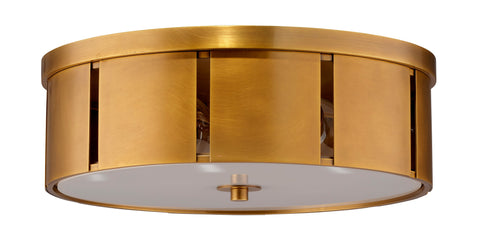 Orbit Ambient Mid Century Modern Drum Flush Mount Ceiling Light