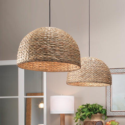 Shoreline Coastal Ambient Pendant Light Handcrafted Bowl Design