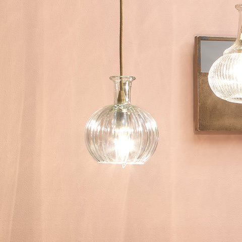 Sophia Accent Vintage Fluted Bowl Pendant Light