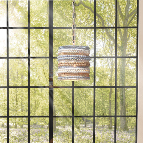 Accent Bohemian Pendant Light with Beads Cylinder