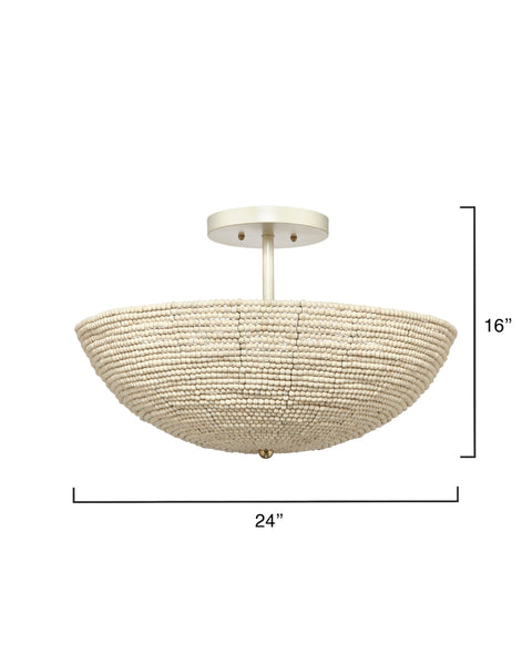 Tsunami Coastal Handcrafted Beads Semi Flush Mount Ceiling Light