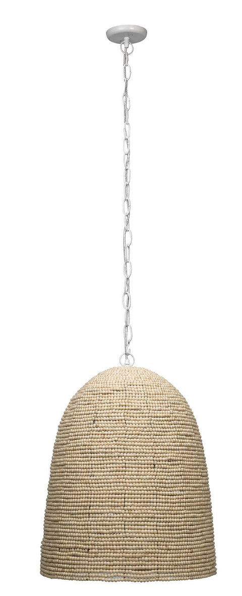 Accent Coastal Bohemian Textured Bell Pendant Light