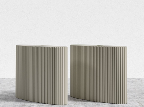 Rove Concepts Athena Timeless Minimalist Fluted Drum Table Accessory