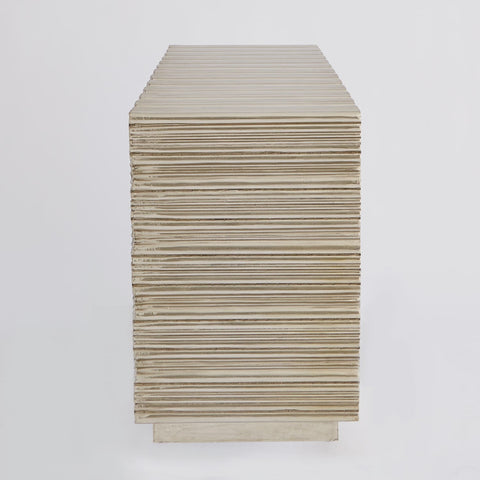 Art Deco Radial Accent Cabinet with High Gloss Finish