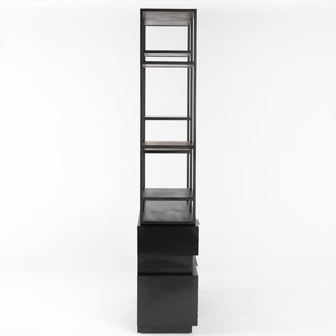 Kyoto Modern Etagere Bookcase with Abstract Design