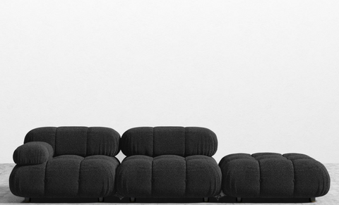 Belia Contemporary Velvet Modular Sofa with Button Detailing