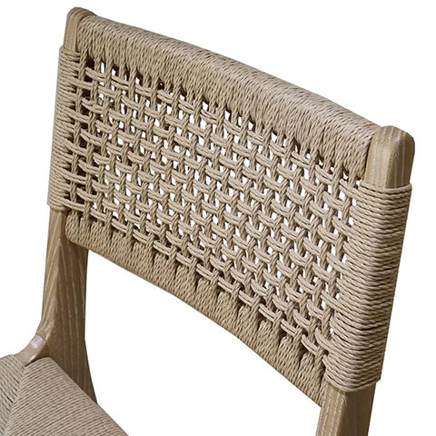 Monroe Timeless Minimalist Bohemian Woven Dining Side Chair