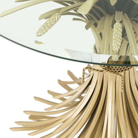 Artful Traditionalist Deco Round Freeform Center Table