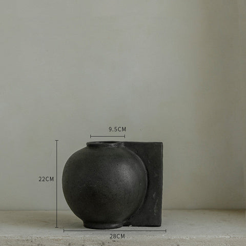 Decorating Essentials Modern Asymmetrical Matte Table Vase