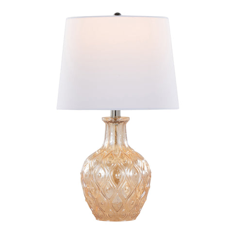 Gloria Textured Drum Accent Embossed Lamp Set