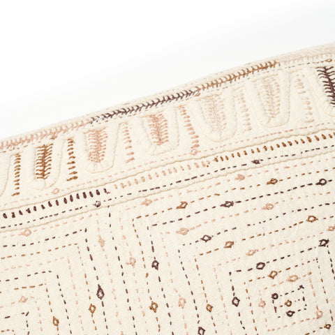 Powered by People Classic Organic Embroidery Accent Throw Pillow - 20 x 20