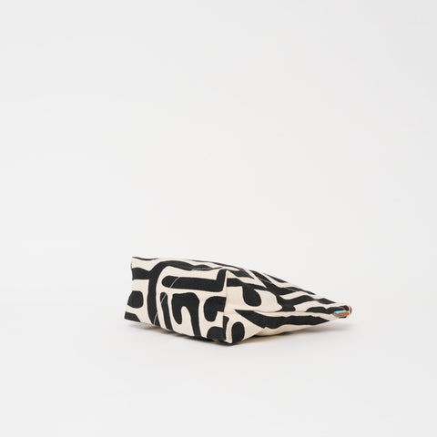 Abstract Graphic Convertible Pouch with Zip Top