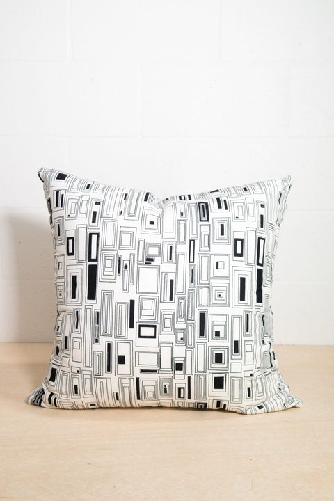 Contemporary Graphic Accent Pillow with Zipper Closure