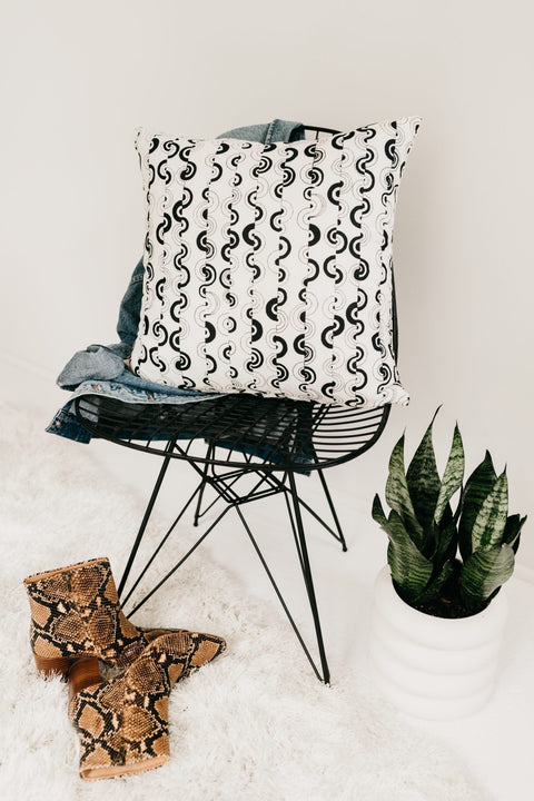 Powered by People Contemporary Graphic Square Accent Pillow with Zipper - 20 x 20