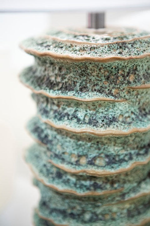 Sunken Organic Drum Accent Table Lamp