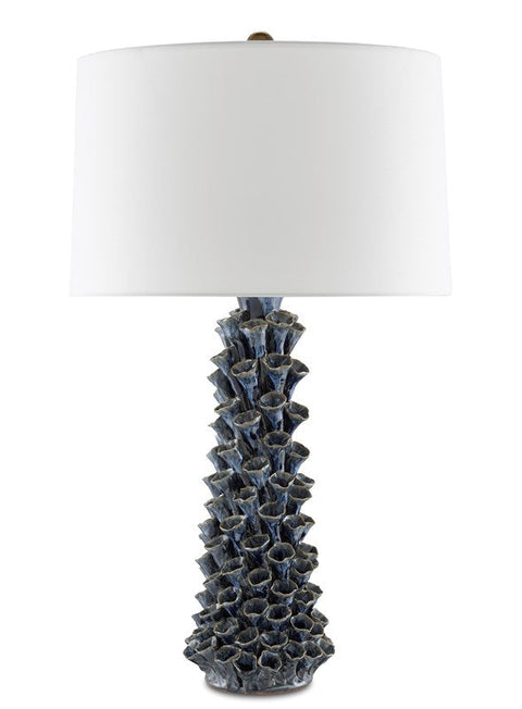 Sunken Organic Handcrafted Column Table Lamp