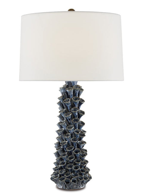 Sunken Organic Handcrafted Column Table Lamp