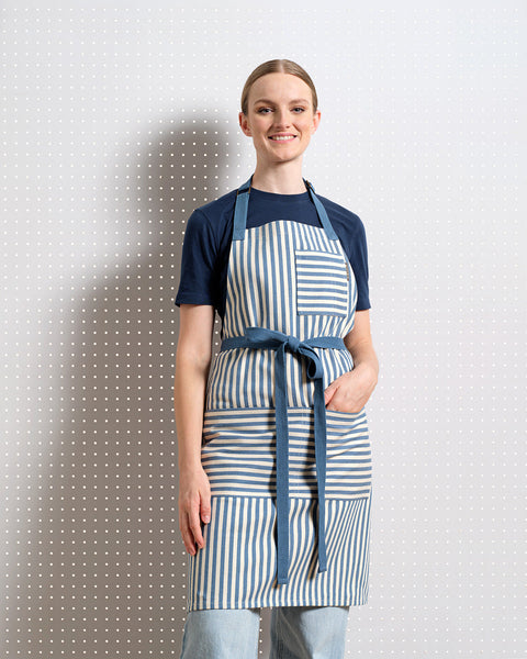 Bib Apron with Adjustable Deep Patch Pockets