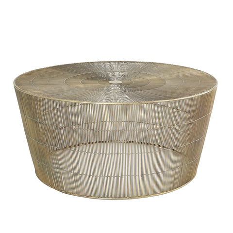 Studio A Timeless Minimalist Round Drum Coffee Table