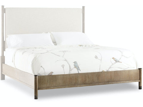 Hooker Furniture Contemporary Low Profile Upholstered Panel Bed - Queen - Queen