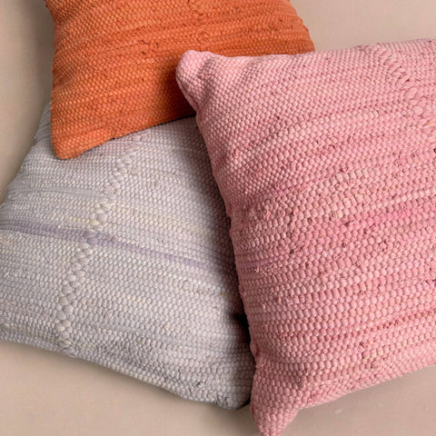 Powered by People Monochromatic Bohemian Handwoven Textured Pillow Cover - 20 x 20