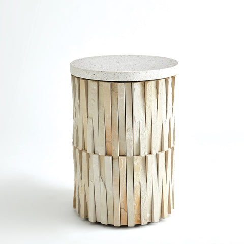 Global Views Outdoor Living & Garden Organic Drum Center Table