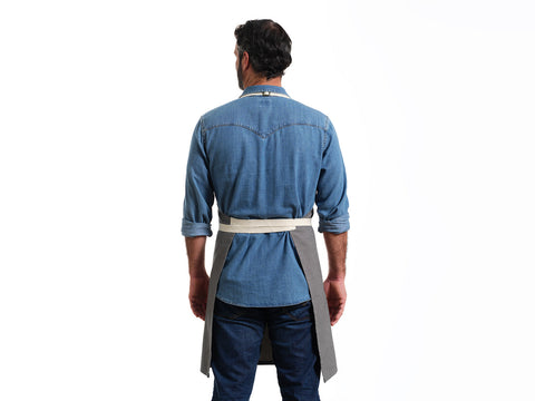 Bib Apron with Adjustable Deep Patch Pockets