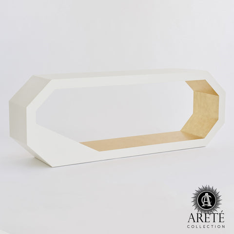 Global Views Timeless Minimalist Hexagonal Entryway Console