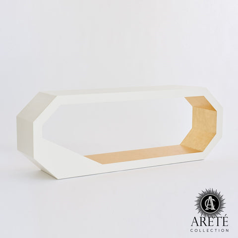 Global Views Timeless Minimalist Hexagonal Entryway Console