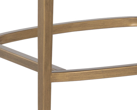 Timeless Minimalist Modern Quilted Barrel Counter Stool