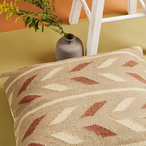 Classic Bohemian Square Accent Pillow with Zipper Closure