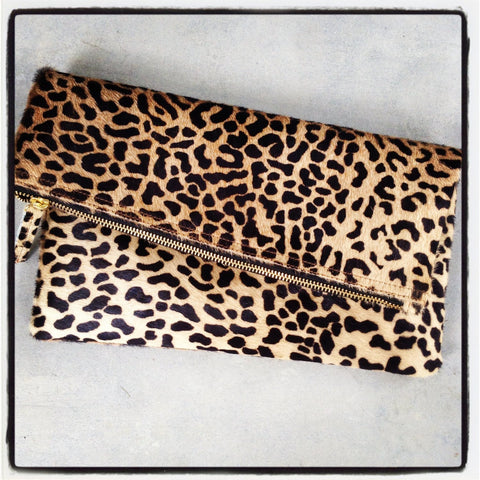 Leopard Animal Zipper Clutch