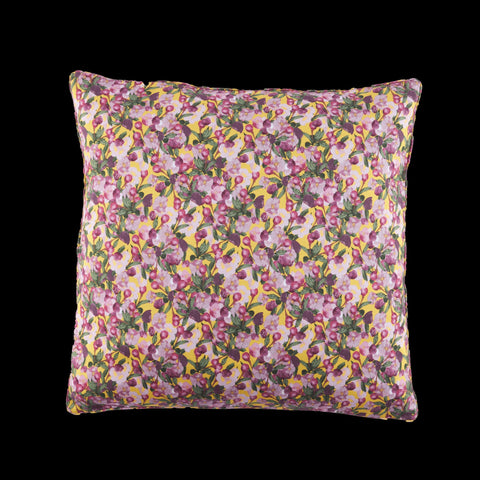 Powered by People Artful Traditionalist Bohemian Floral Ruffles Square Pillow Cover - 20 x 20