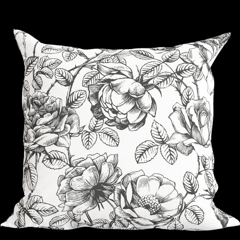Powered by People Classic Floral Graphic Traditional Handcrafted Accent Pillow - 18 x 18